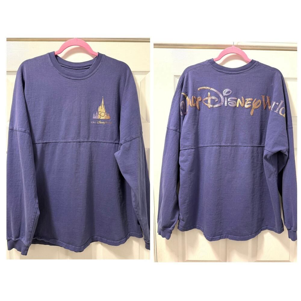 Walt Disney World 50th Anniversary Purple‎ Castle Spirit Jersey Adult XL Unisex